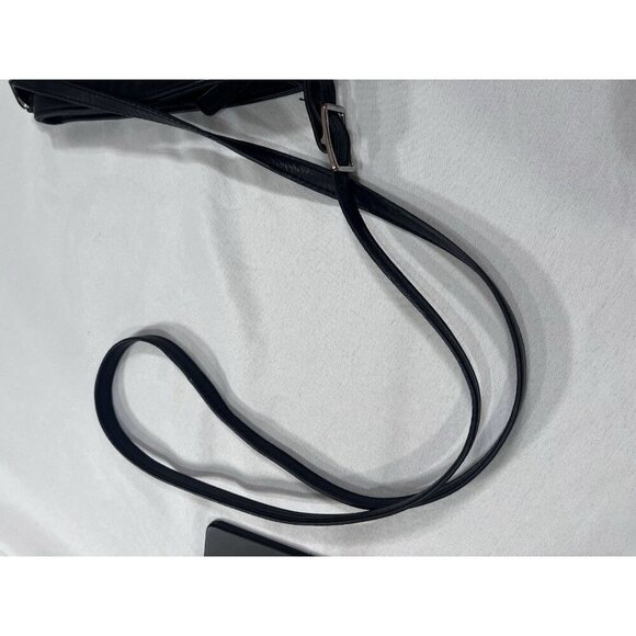 Anthropologie Margot Pebble Soft Black Leather Crossbody Bag - Picture 11 of 12